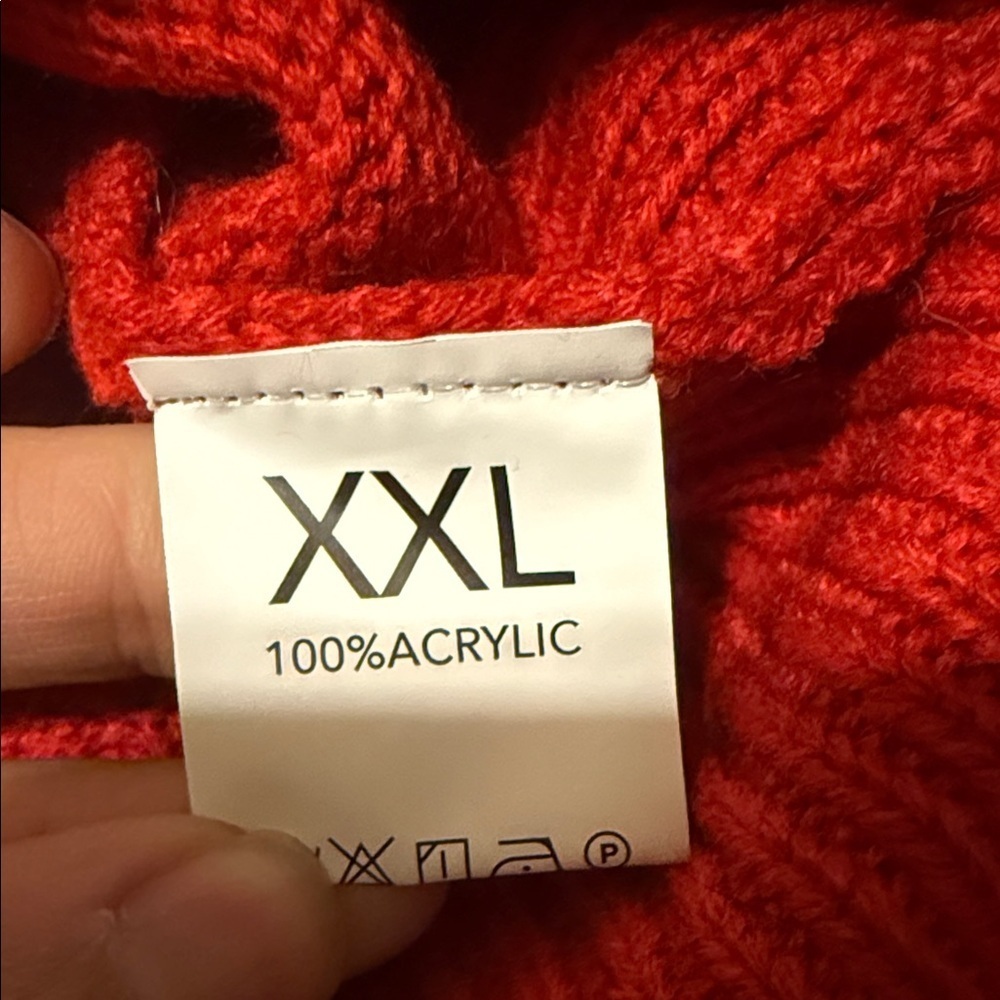 Women’s Red 'Merry' Holiday Sweater - Picture 2 of 3